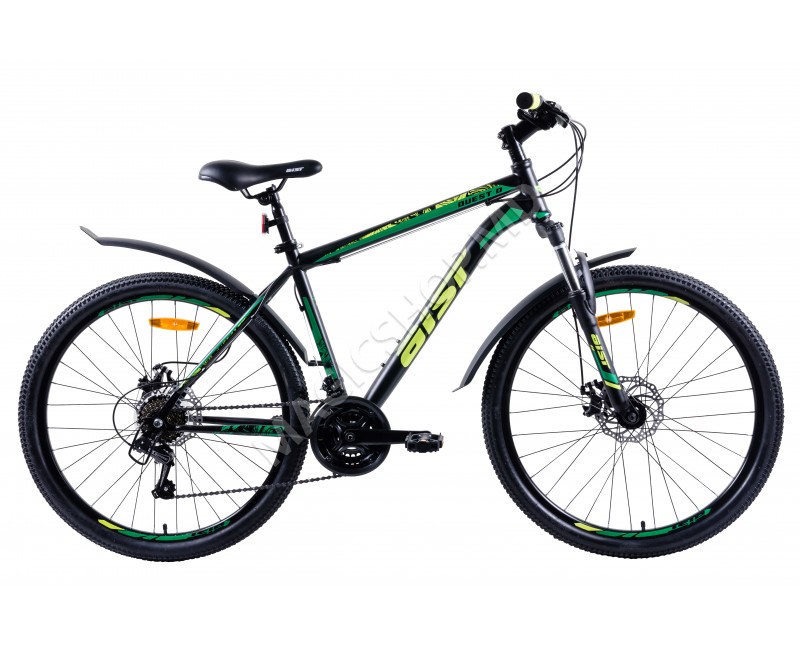 Велосипед Aist Quest Disk черный, зеленый